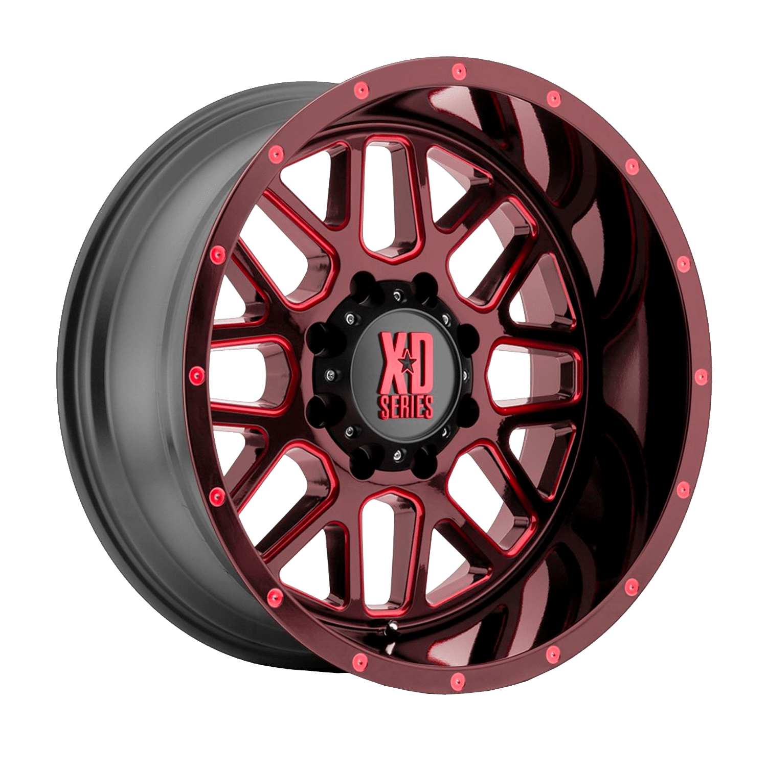 XD SERIES® – XD820 GRENADE Satin Black Milled with Red Clear Coat