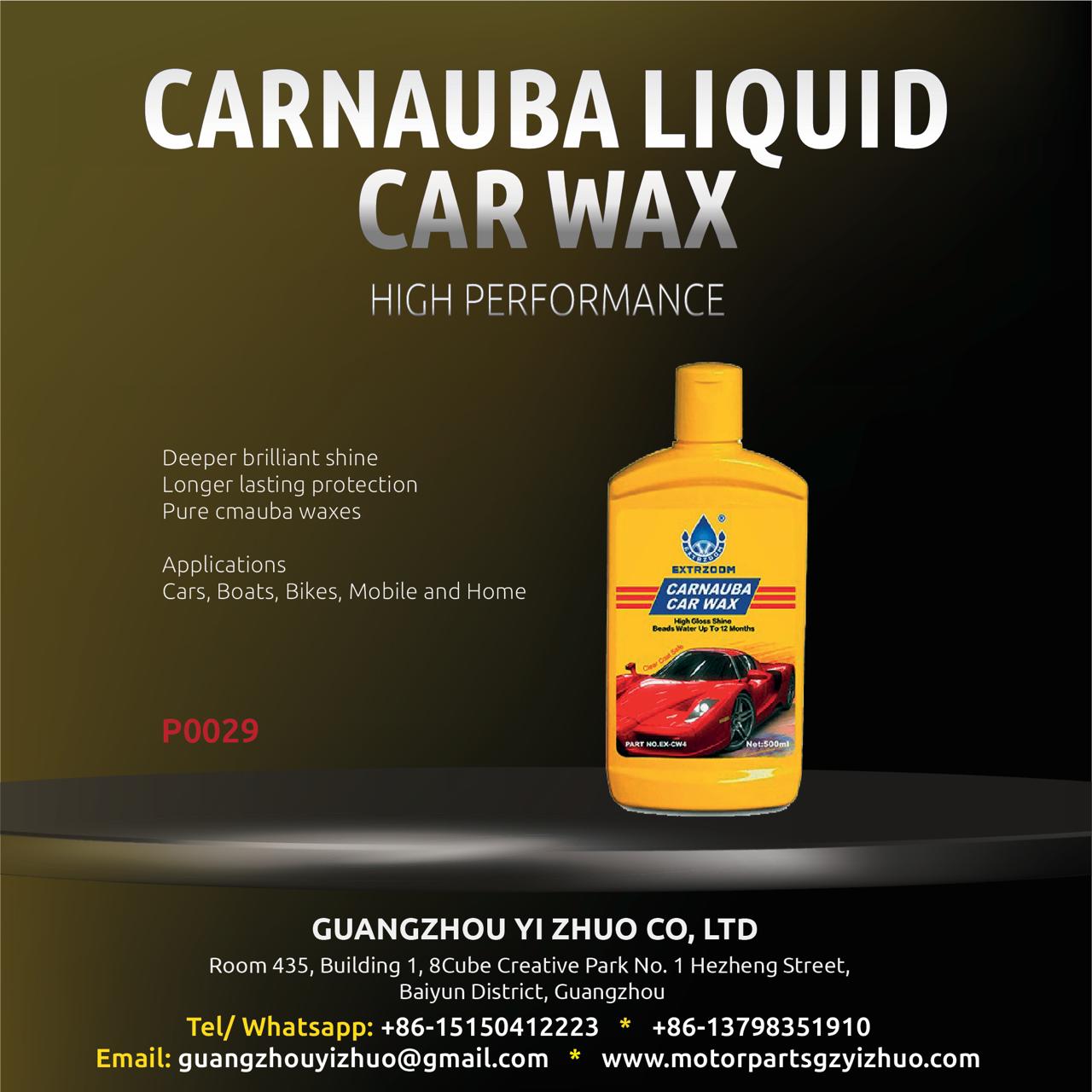 CARNAUBA LIQUID CAR WAX HIGH PERFORMANCE