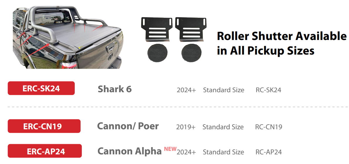 Roller Shutter Available in All Pickup Sizes