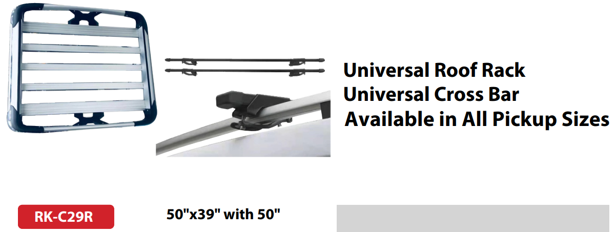 Universal Roof Rack | Universal Cross Bar | Available in All Pickup Sizes
