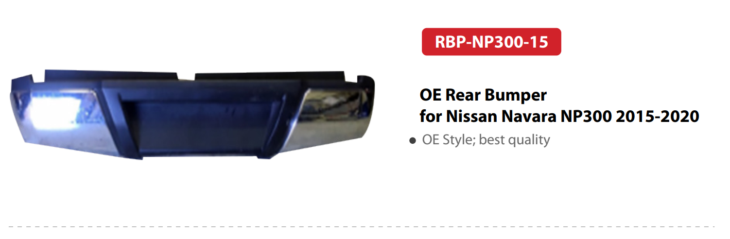 RBP-NP300-15 | OE Rear Bumper for Nissan Navara NP300 2015-2020
