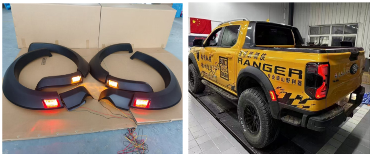RG23-C65 | RAPTOR STYLE - ABS Fender Flare with LED lights for FORD RANGER T9 2023+