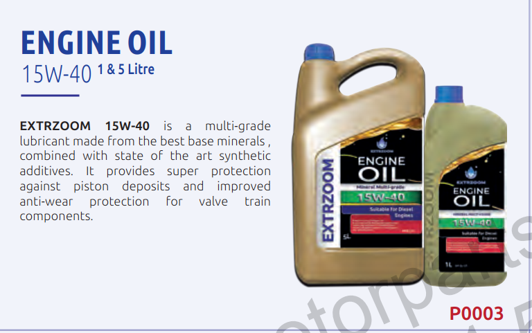 ENGINE OIL 15W-40 1 & 5 Litre