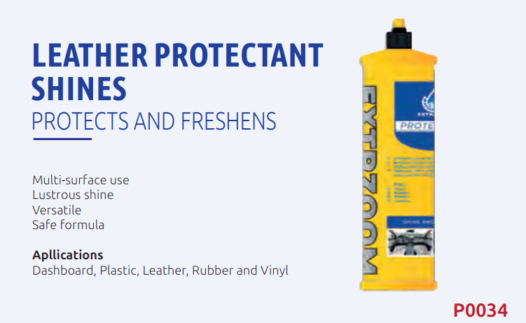 LEATHER PROTECTANT SHINES | PROTECTS AND FRESHENS