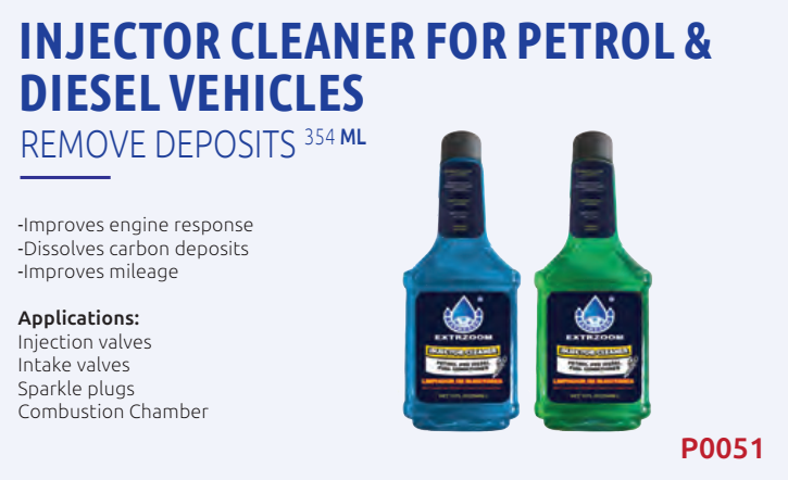 INJECTOR CLEANER FOR PETROL & DIESEL VEHICLES REMOVE DEPOSITS 354 ML