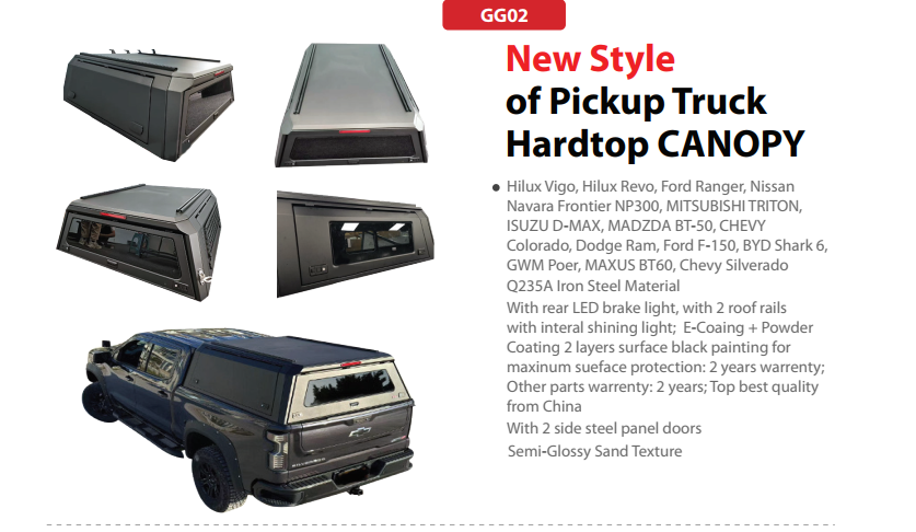 New Style of Pickup Truck Hardtop CANOPY | GG02
